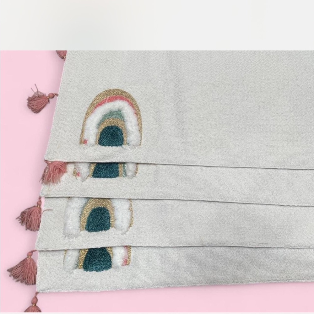 The Spring Shop Pink Tassel Placemats
